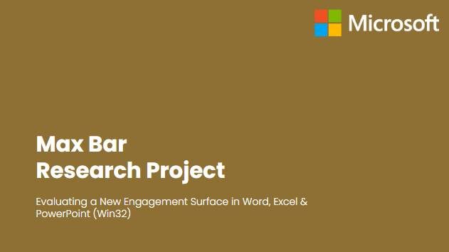 Max Bar  Research Project